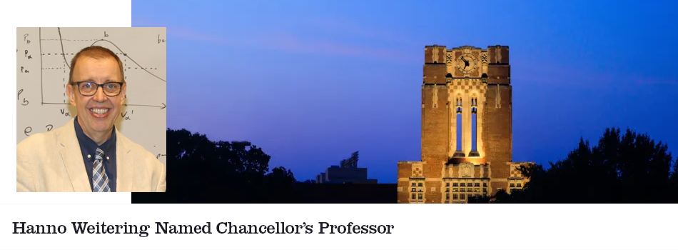 hanno weitering named chancellors professor