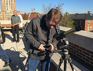 Mercury Transit from the roof of the Nielsen Physics Building